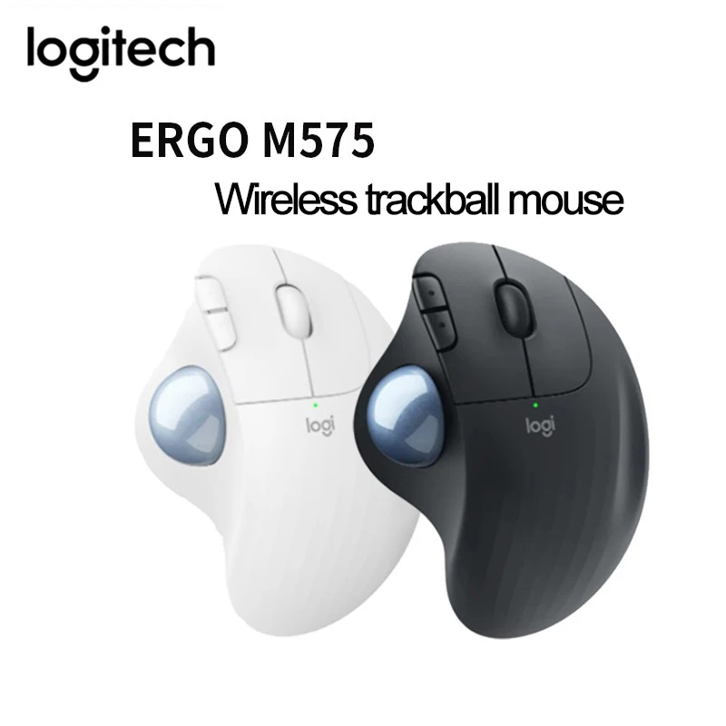 

Logitech ERGO M575 MX ERGO Wireless Trackball Ergonomic Mouse 5 Buttons Wireless 2.4 GHz Mice for Office Drawing Computer