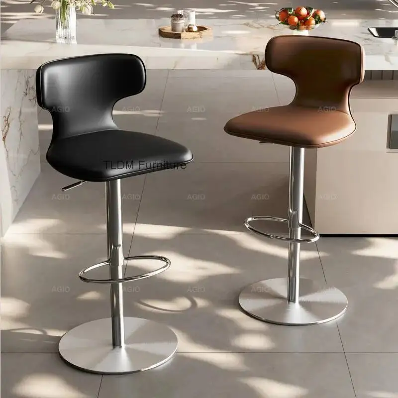 Stools Bar Ergonomic Minimalist Chairs Gaming Back Bar Camping Adjustable Professional With Barber Relaxing Sillas Bar Furniture