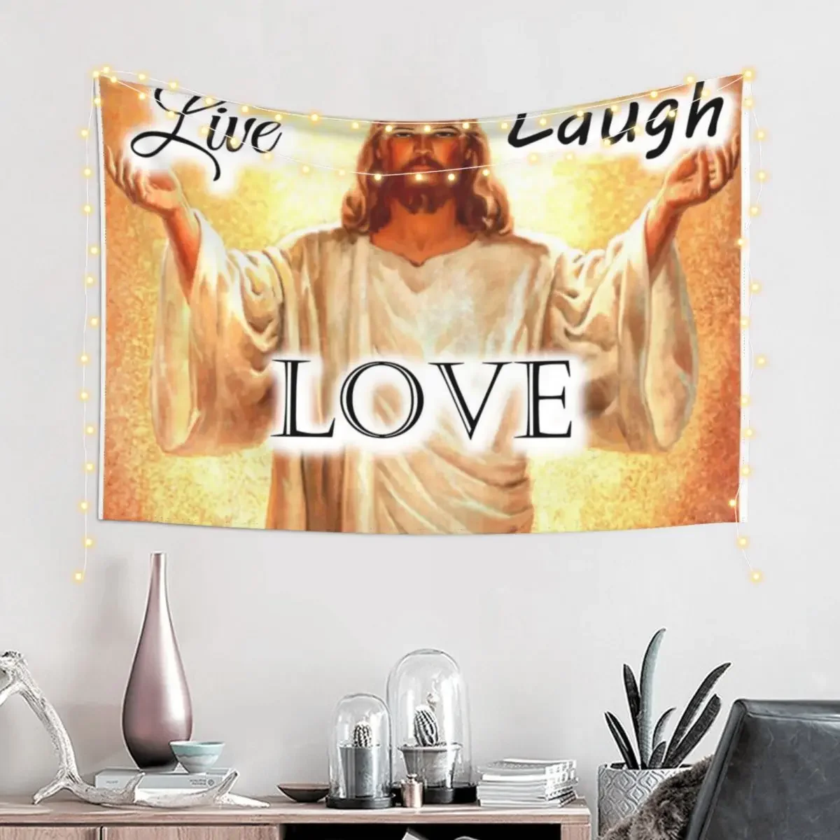 Live Laugh Love Tapestry Outdoor Decoration For Bedroom Tapestry