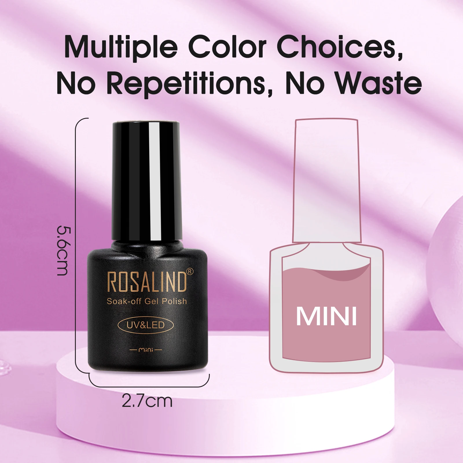 Rosalind 80สีเจลทาเล็บเจลบริสุทธิ์/แวววาวสำหรับเล็บฤดูร้อนการออกแบบความงามแช่ปิดฐานหลอดไฟยูวีเจลเคลือบเงา