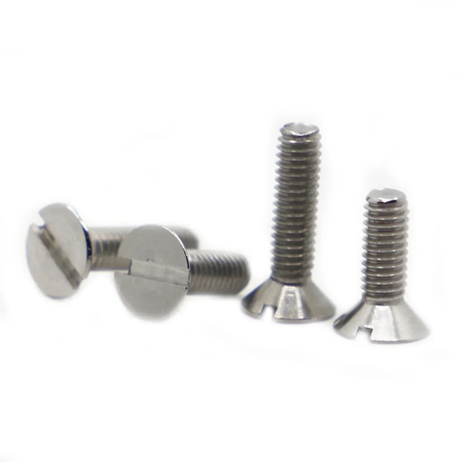 5-20pcs M1.6 M2 M2.5 M3 M4 M5 M6 304 Stainless Steel Metric Threaded Slotted Flat Countersunk Screw Bolt Gb68