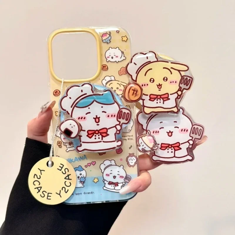 

MINISO Chiikawa Usagi Hachiware Lychee Pattern Magnetic Suction IPhone16/15/13/14/12 Mobile Phone Case Cute Kawaii Anime Cartoon