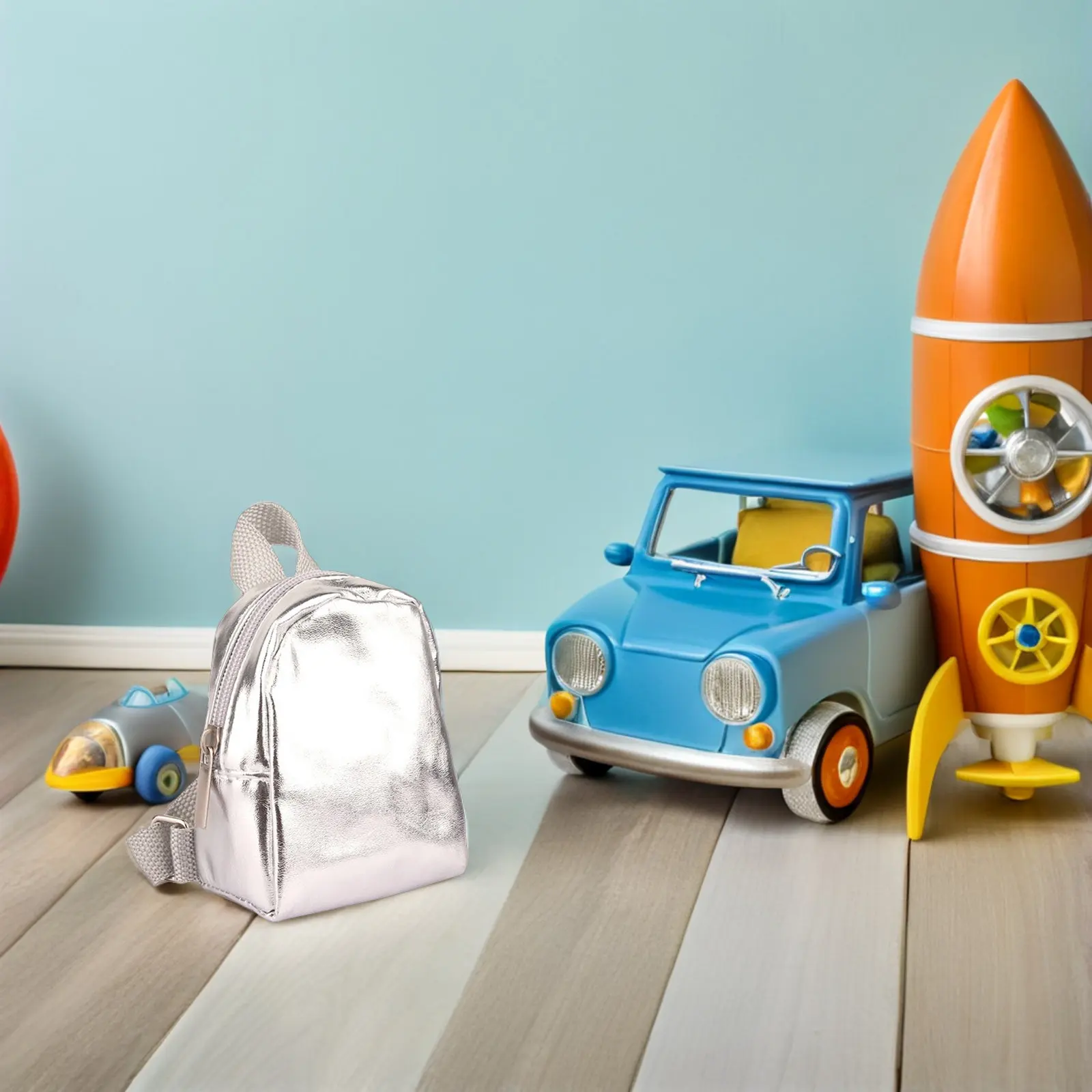 

2Pcs Mini Backpack for Lightweight Zipper School Bags Pretend Play Accessories Miniature Dollhouse Scenery Props