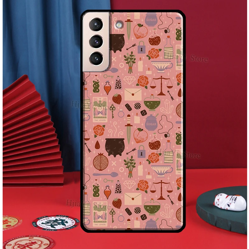 Witch Lunar Magic Phone Case For Samsung Galaxy S21 S22 Ultra Note 20 Note 10 S8 S9 S10 Plus S20 FE Cover