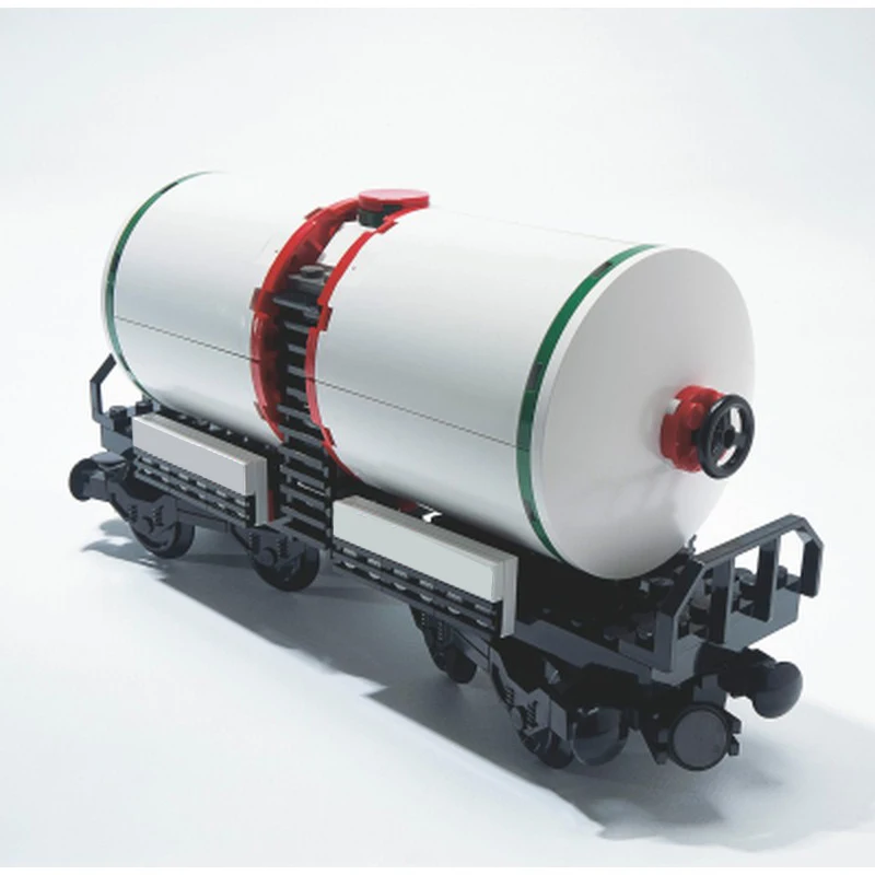 

MOC tanker building blocks, railway transportation, modular technology, children's holiday gift building toy set