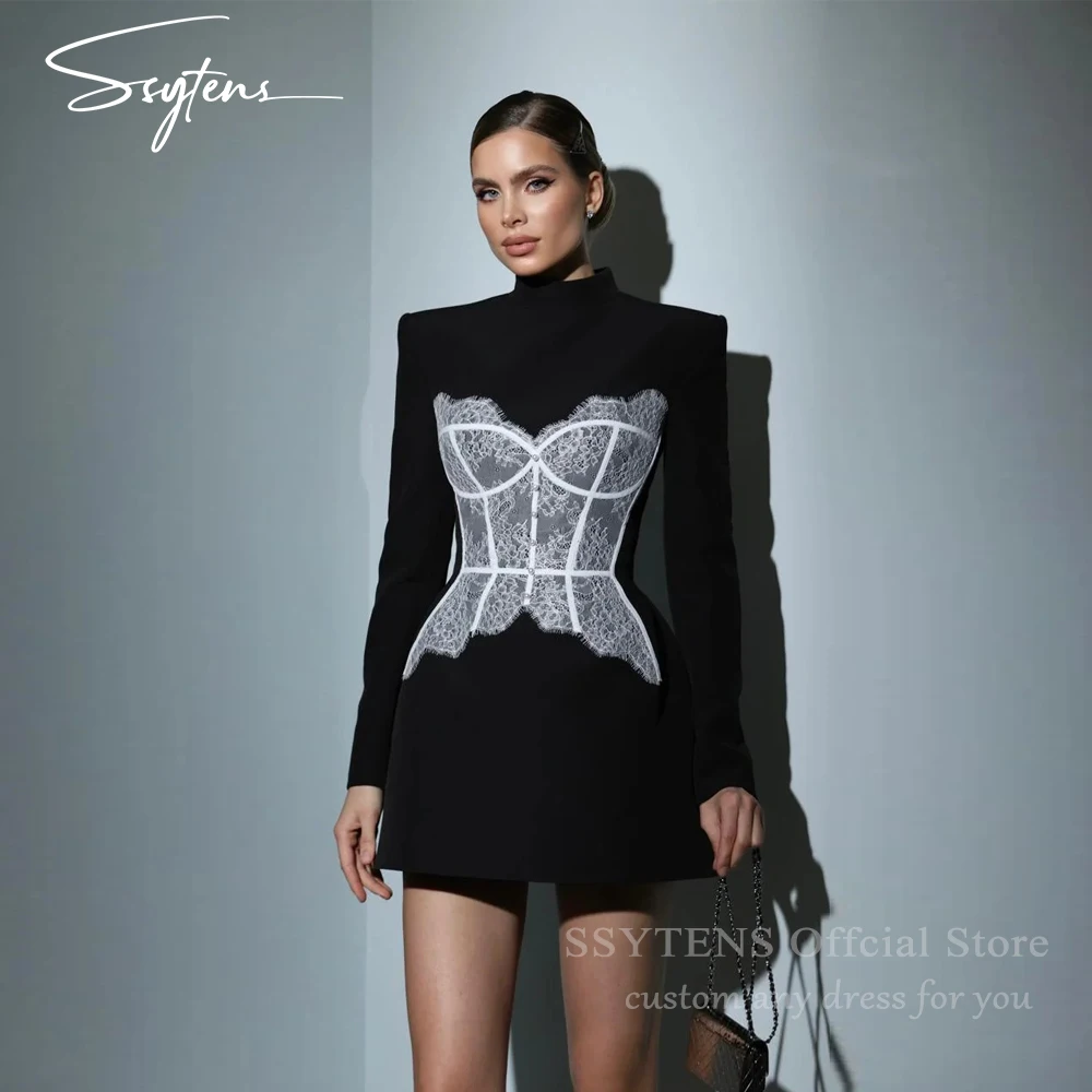 Eleganckie krótkie sukienki wieczorowe damskie, proste mini sukienki syreny na imprezę, seksowne sukienki koronkowe, sukienki na zamówienie, Vestidos De Fiesta