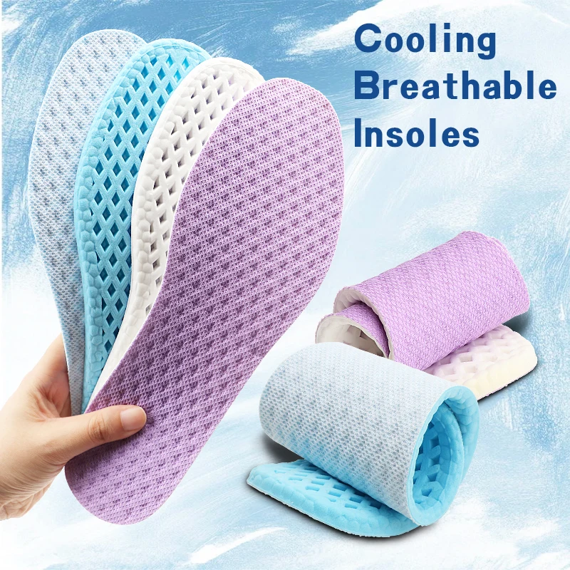 New Breathable Non-Slip Soft Sole Men Women Flats Pads Memory Foam Shoe Insoles for Running Sports Shock Absorption