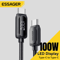 Essager USB Ｃ To Type C Cable 100W 5A PD Fast Charging  Wire Cord For Iphone 15 Macbook Huawei OPPO Type-C Digital Display Cable