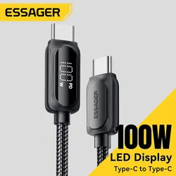 Essager USB ïžĢ To Type C Cable 100W 5A PD Fast Charging Wire Cord For Iphone 15 Macbook Huawei OPPO Type-C Digital Display Cable