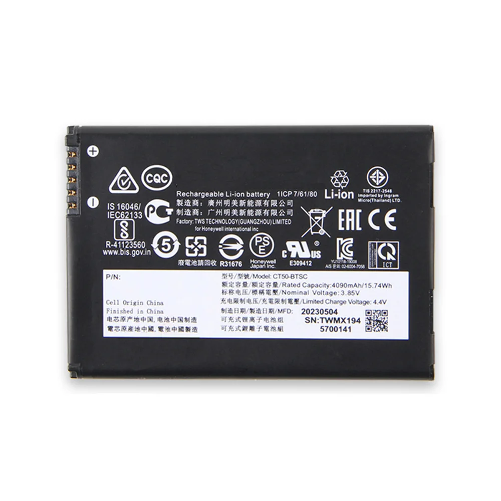 بطارية جديدة CT50-BTSC لبطاريات هانيويل دولفين CT50 CT60 القابلة لإعادة الشحن 4090 مللي أمبير