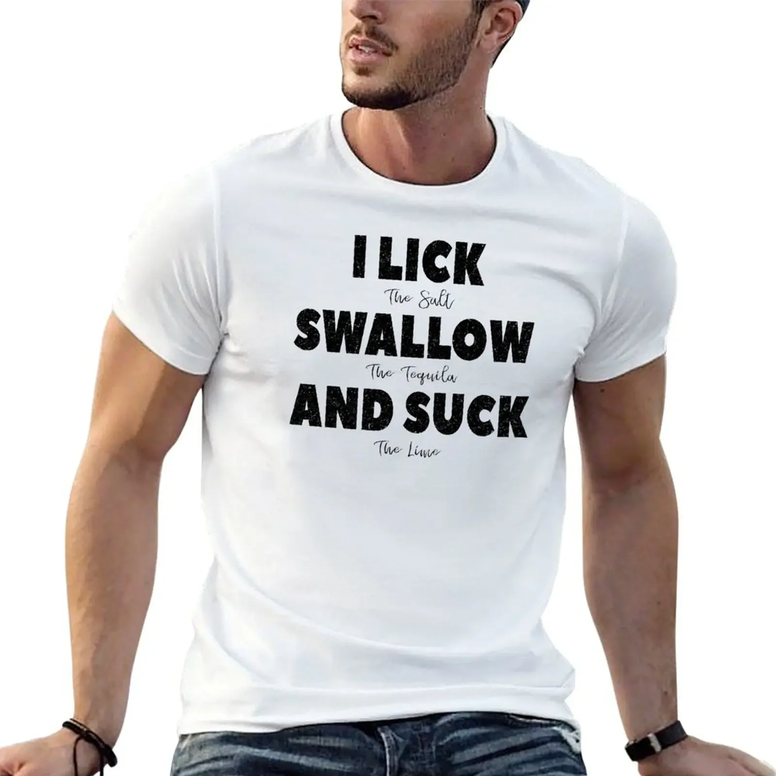 

Funny Beach Vacation Design - I lick the salt, swallow the tequila, and suck the lime T-Shirt street wear mens designer t shirt