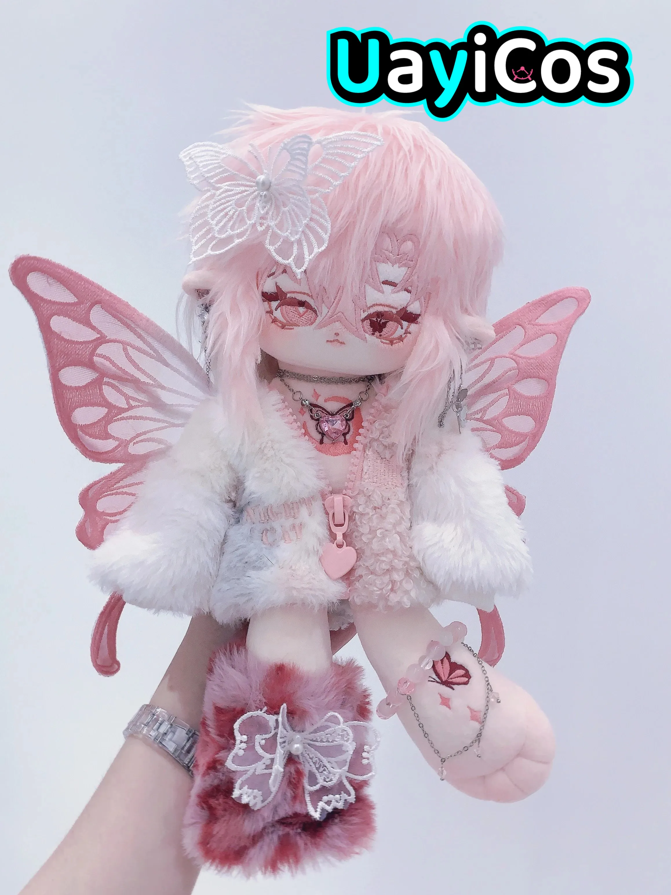 

Anime Pink Butterfly Mi Meng Die Sweet Princess Master Devil Stuffed 30cm Long legs Plushies Plush Cotton Doll Body Toy For Kid