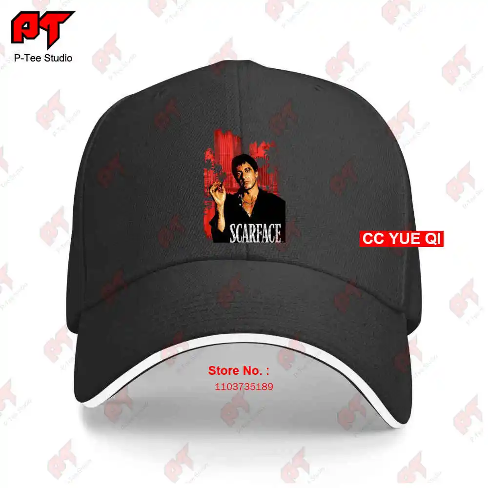 Scarface Red City Scape Mafia Al Pacino Montana Movie Baseball Caps Truck Cap 7NHM