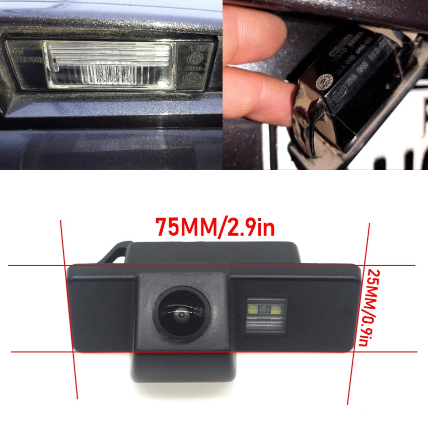 140° 1080x720P HD Night Vision License Plate Light Rear View Camera For Nissan Qashqai X-Trail For Citroen C4 C5 For Peugeo 307