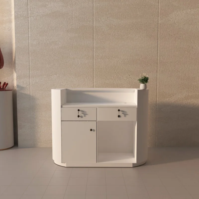 Small information desk Reception desk Simple modern paint clothing store Front desk