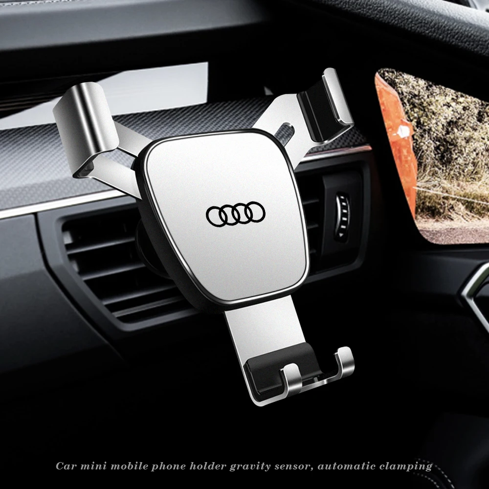 Metall-Lüftungsschlitz-Handyhalterung für Audi TT Q3 Q2 A6 C7 C6 C5 A4 B8 B9 A3 8V 8P A5 A7 A1 A8 Auto-Tuning-Zubehör