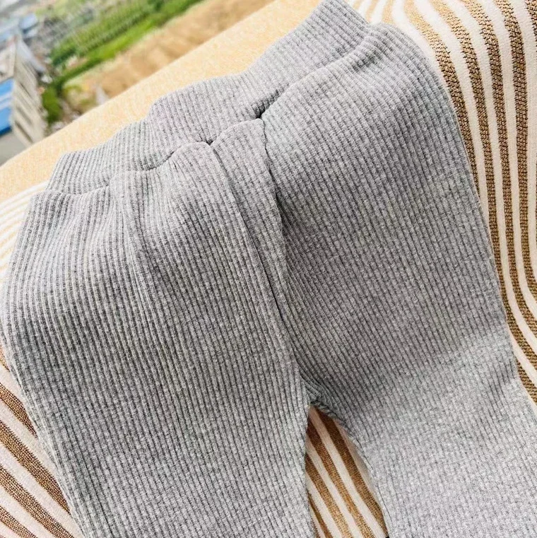 Girls Pants Ruffle Causal All-match Solid Lovely and Sweet Spring Autumn Elastic Waist Ankle-length Boot Cut Princess Style