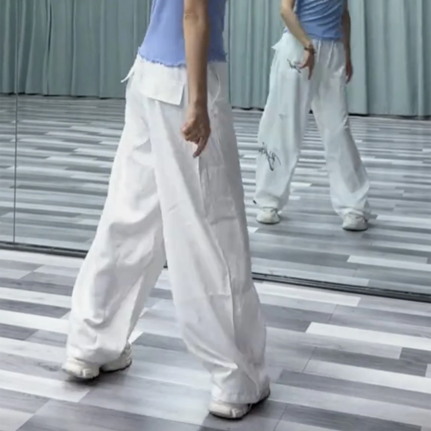 summer-casual-square-dance-pants-women's-loose-fashionable-thin-straight-leg-yoga-fitness-trousers-for-middle-aged-mothers