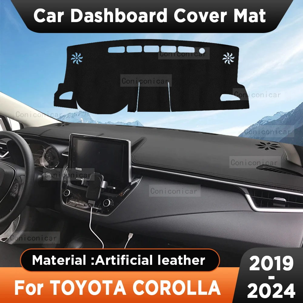 

Car Dashboard Sun Shade Cover Instrument Desk Non-slip Artificial Leather Pad Mat For TOYOTA Corolla 2019-2025 Accessories