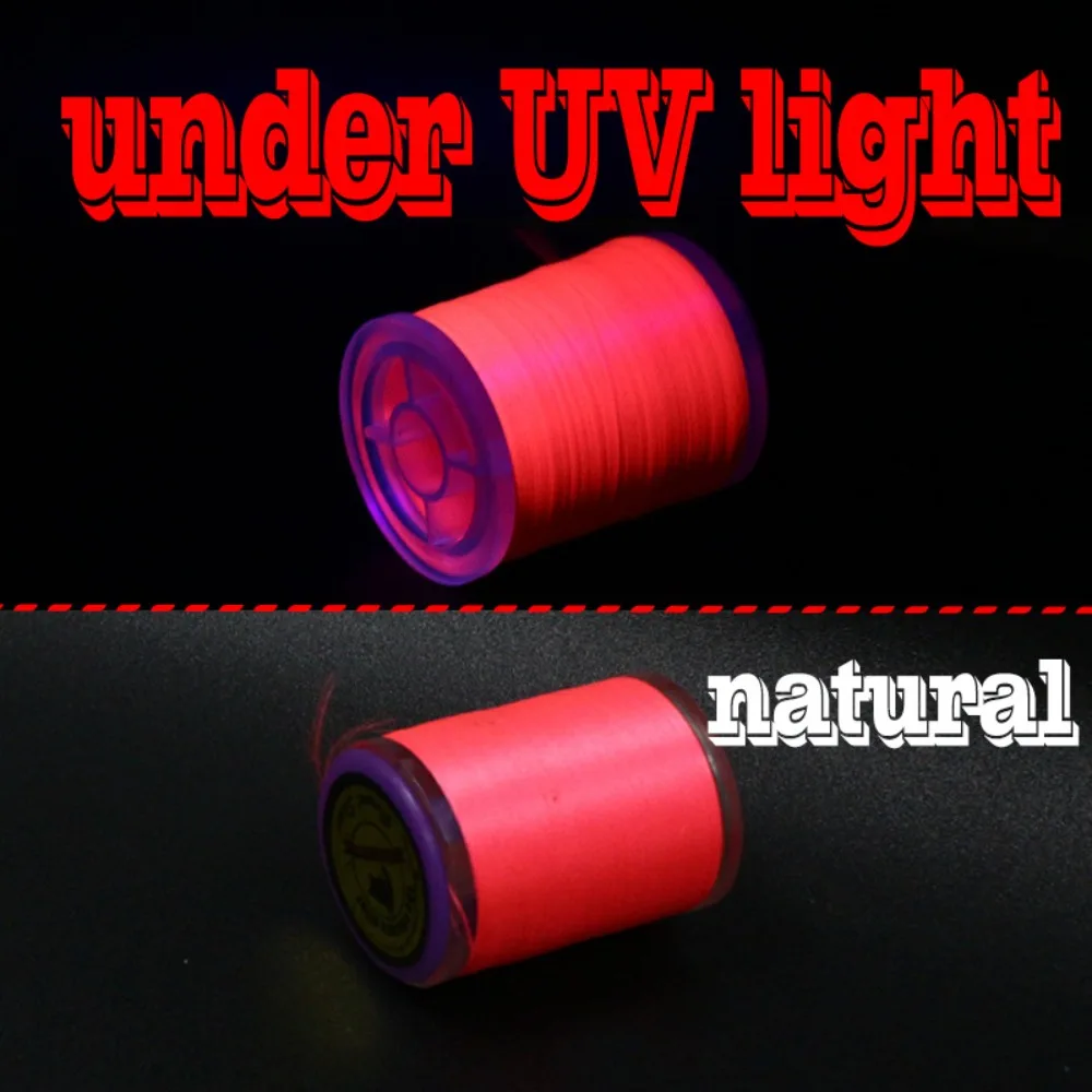Fluorescent Color Fly Tying Thread 150Yard UV Reflection Effect Tying Thread Material Durable Strong Fly Fishing Line Salmon