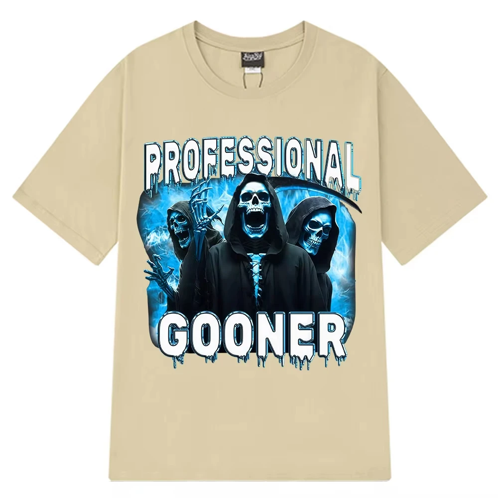 المهنية Gooner الهجومية مضحك الهيكل العظمي ميمي تي شيرت Goon نكتة الجنسية حفلة المتضخم تي شيرتات قطن الرجال النساء الهيب هوب المحملة