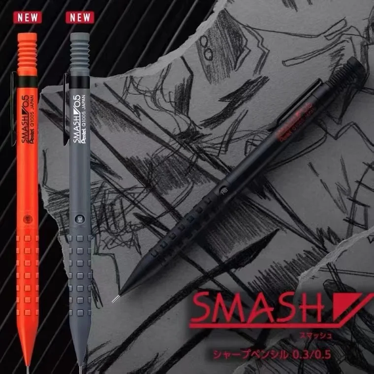 Pentel Smash Mechanical Pencil 0.3mm 0.5mm Art Drawing Stationery School Supplies Papeleria XQ1003 XQ1005