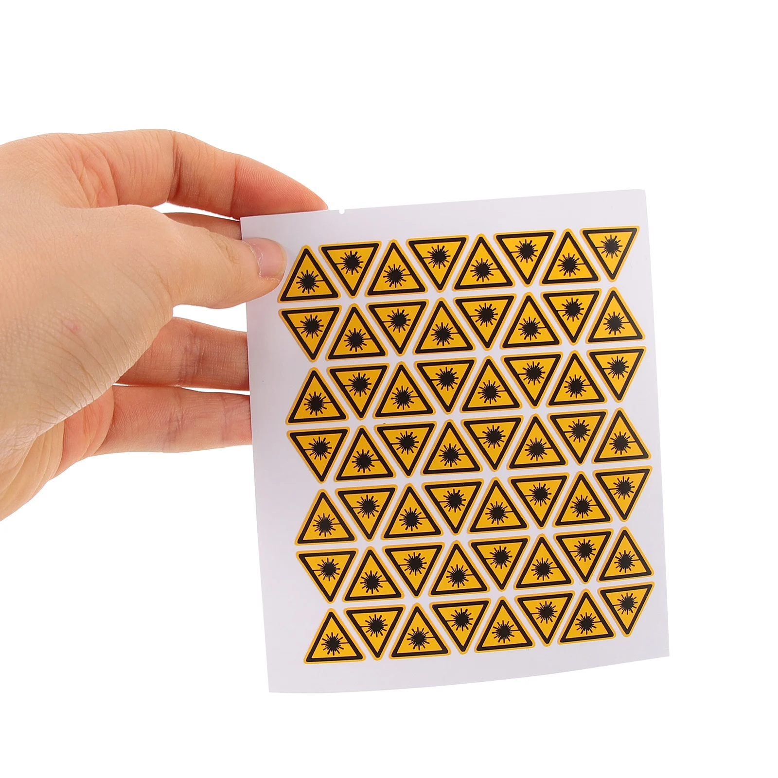 50 Pcs Beware of Triangle Warning Sign Sticker Label The Security Caution Stickers