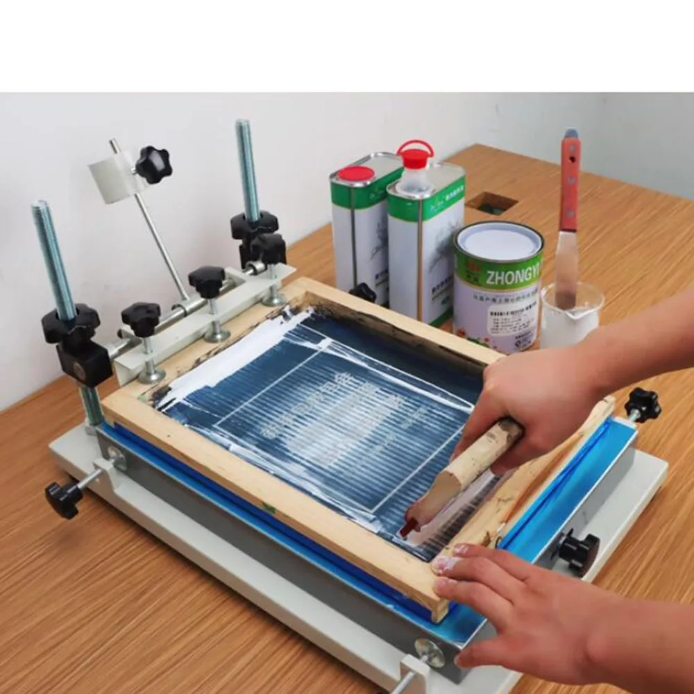 240x300mm Manual Screen Press Aluminium Frame Screen Printing Positioning DIY Silk Stencil Screen Printer Machine