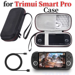 EVA Bag For Trimui Smart Pro Carrying Case Handheld Game Console Hard Travel Storage Portable Bag optional Tempered Glass Film