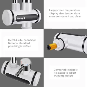 سخان مياه كهربائي SaengQ-Tankless ، صنبور مطبخ 220 فولت ، تدفئة فورية ، صنبور متدفق ، خلاط ساخن ، شاشة رقمية أفضل 10 مبيعات لسخانات المياه الكهربائية - رقم 5
