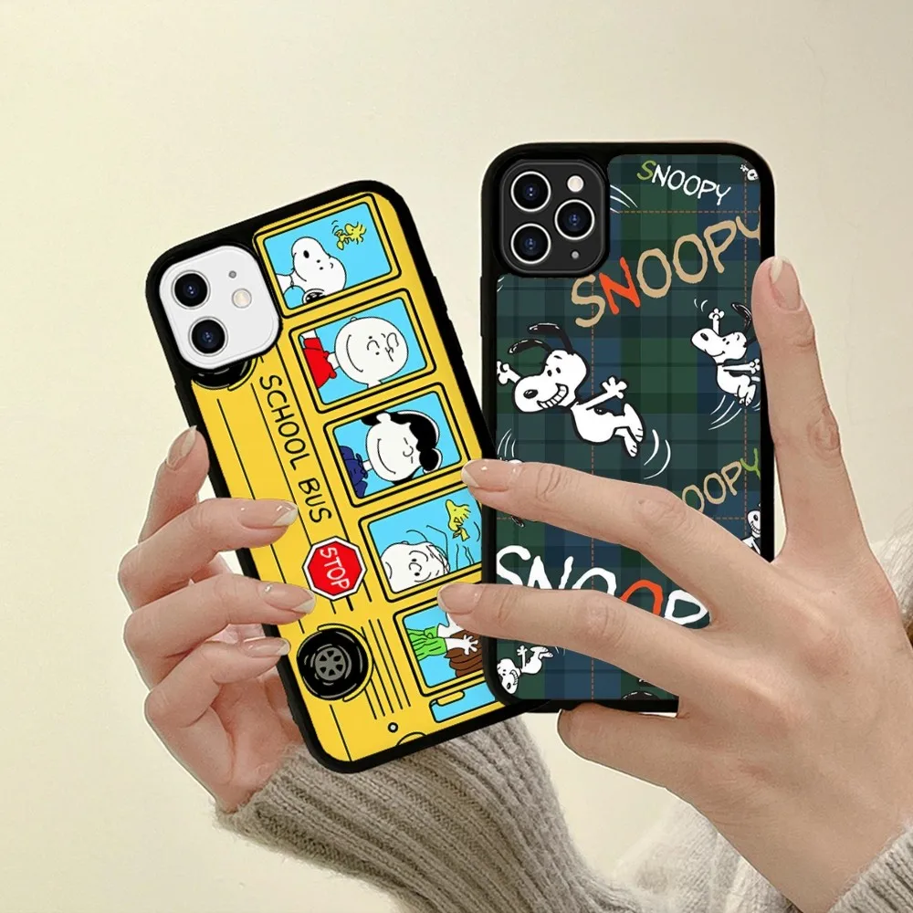 

Чехол для телефона мультяшный S-Snoopy-Dog, силиконовый чехол из поликарбоната + ТПУ для Samsung S10 20 30 22 23 24 Plus Lite, ультралегкий чехол