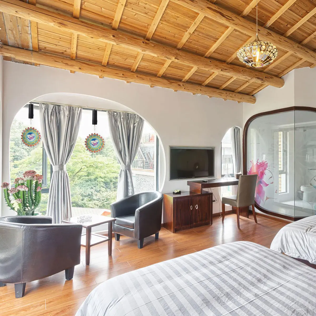 

3Pcs Hanging Wind Motor Driven Rotating Windchime Motor Indoor Outdoor Decoration Spinner Ornament Spinners