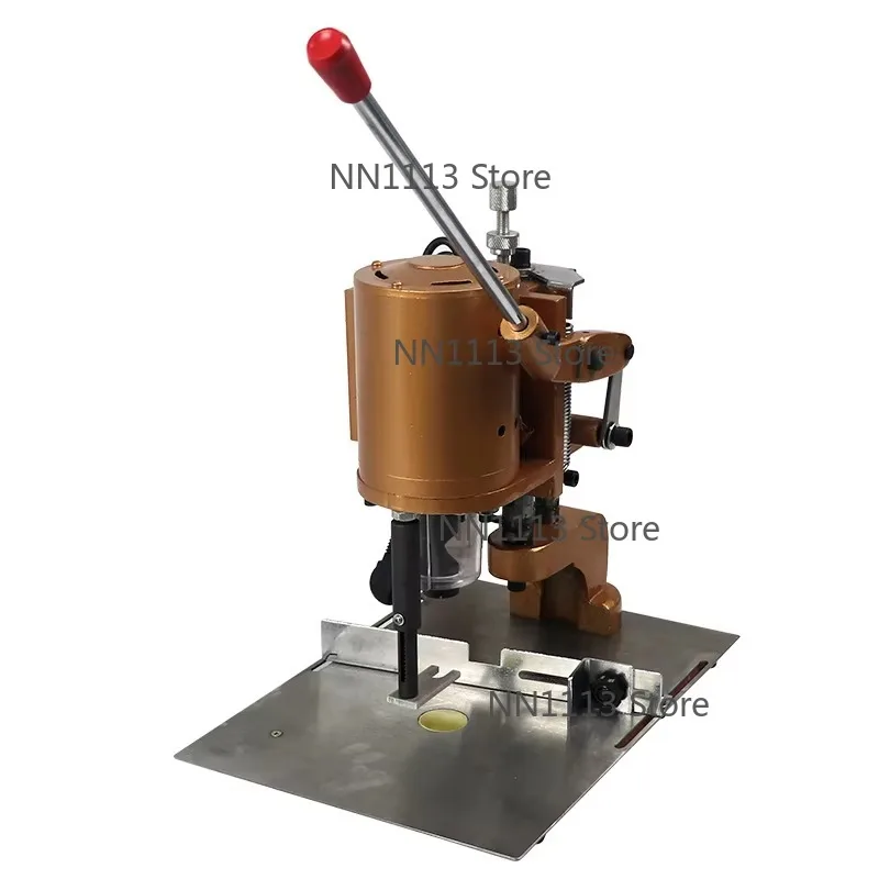 Single Head Hand Punching Machine, Paper Leather Nonwovens Drilling Machine Different Sizes of Manual Card Punching Machines Ele