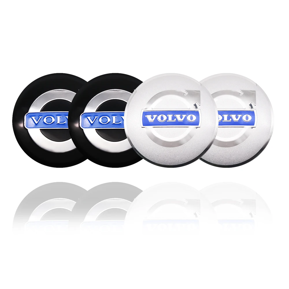 4pcs 56mm+60mm car hub cover wheel sticker emblem decal decoration For Volvo V40 V50 S40 S80 XC60 S90 XC90 S60 XC40 C40 V90