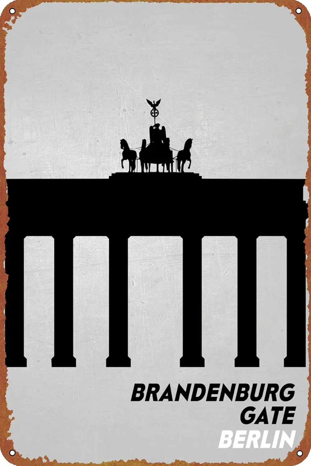 BERLIN Brandenburg Gate Poster Retro Vintage Funny Metal tin Sign Outdoor Kitchen Decor Bar Pub Club Cafe Home Indoor Home Wall
