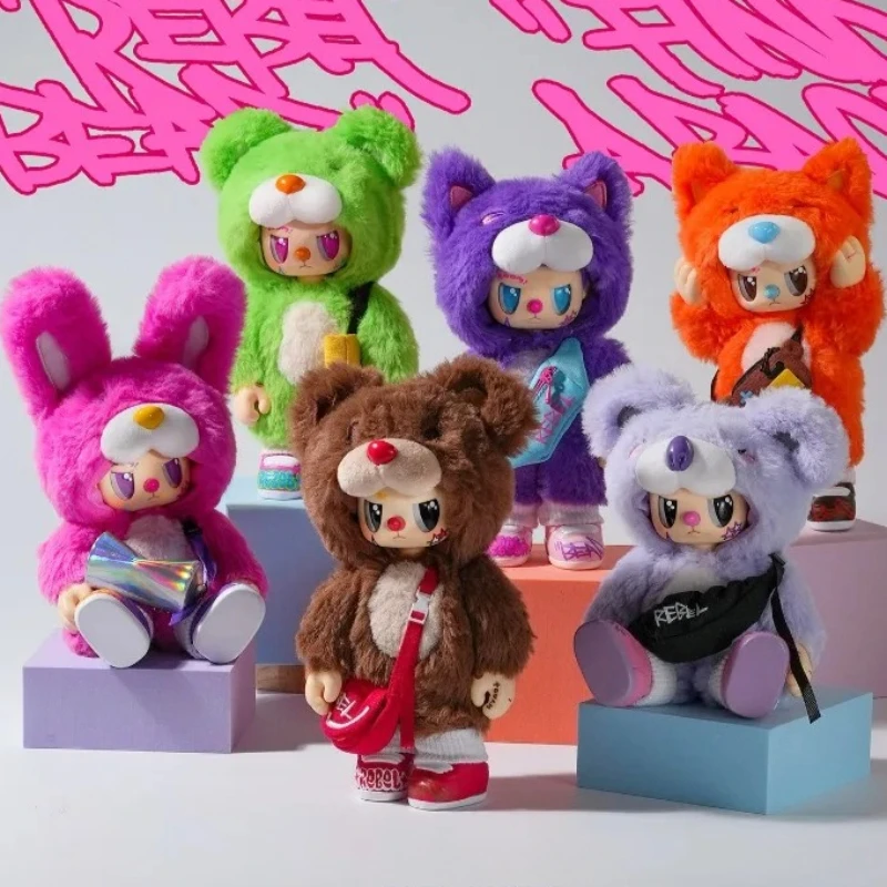 

Chao Sweet Rebel Bear Crossbody Bag Series Plush Blind Box Cute Vinyl Dolls Trendy Play Ornament Collectible Toy Exquisite Gifts