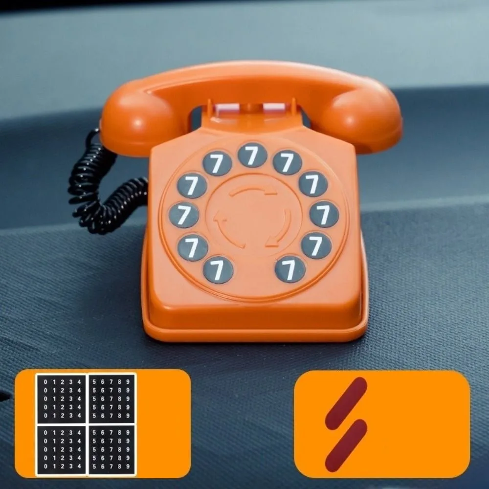 Retro Temporary Parking Sign Landline Telephone Creative Temporary Parking Number Plate Portable Novelty Telephone Parking Plate