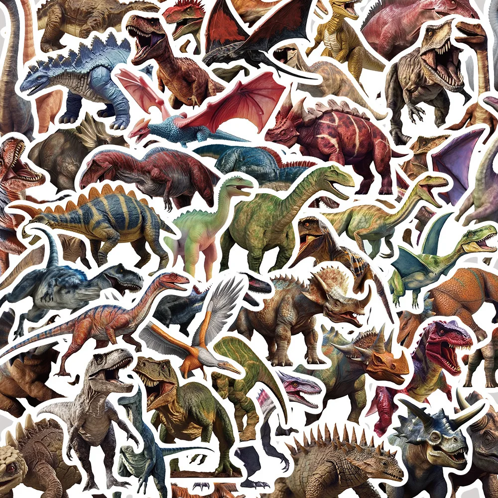 10/50PCS Cool Jurassic Park Movie Stickers Dinosaur Decals Skateboard Scrapbook Phone Notebook Suitcase Laptop Fridge Sticker