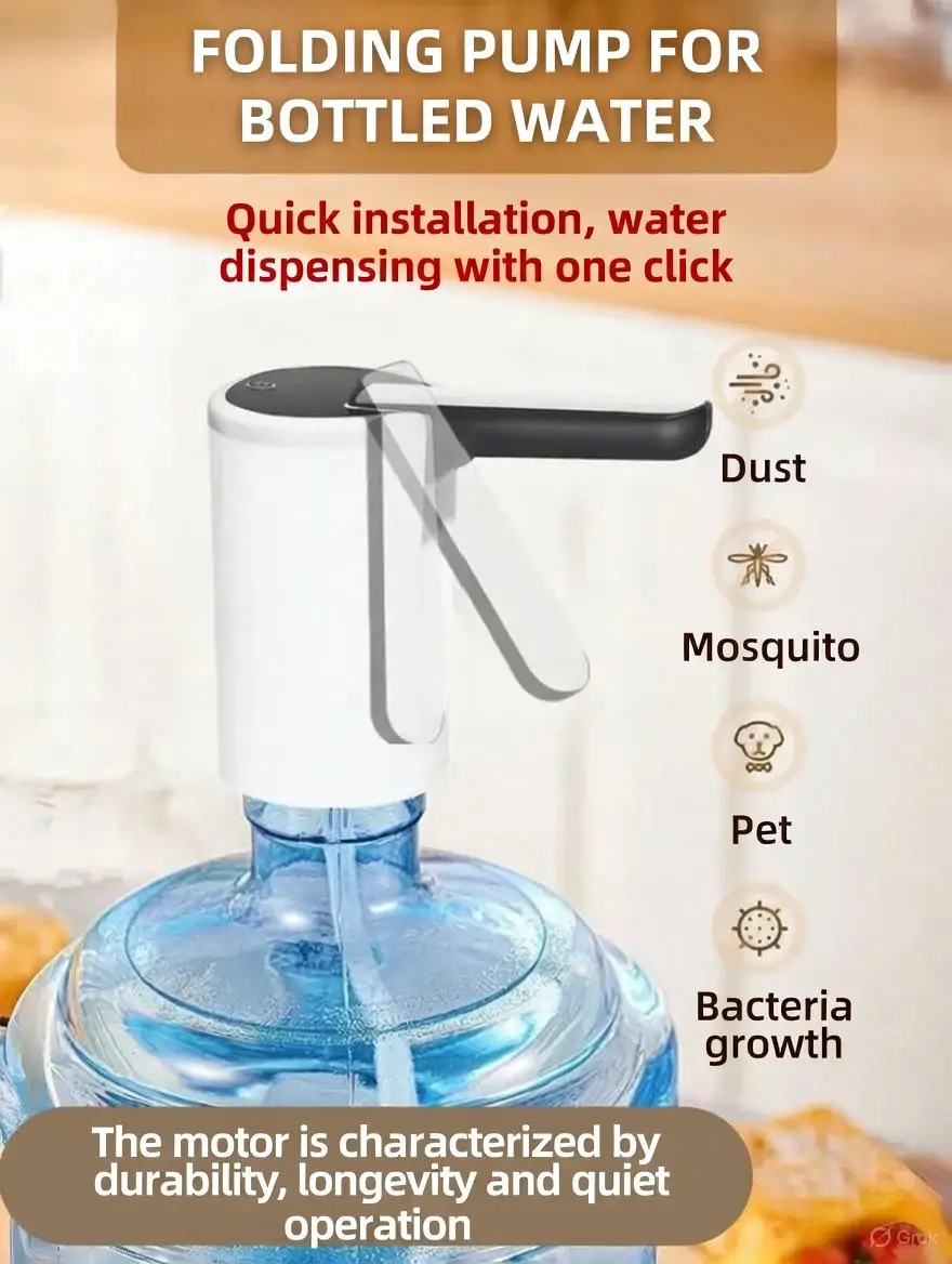 

USB Electric Water Dispenser Pump Portable Desktop Automatic Bottle Pump For Drinking Water Home Office