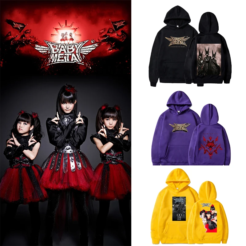 

Japan BABYMETAL Steelheart Band Hooded Pullover Rock Band Men's and Women Gift Hoody Leisure Street Fashion Hoody aesthetic