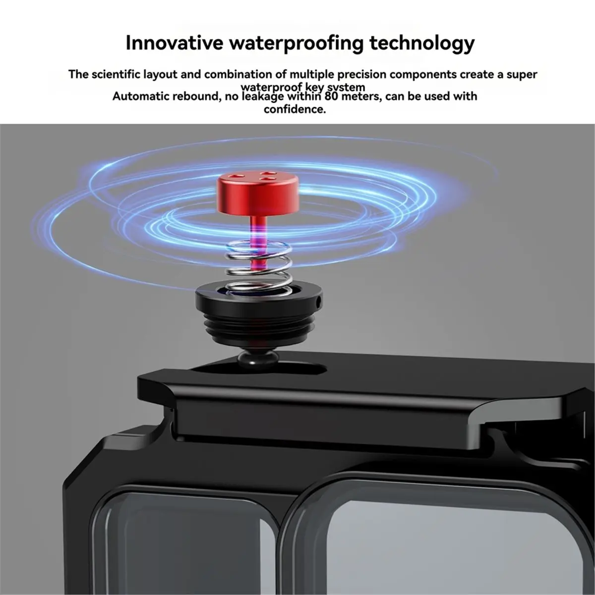 

Чехол для профессионального дайвинга, водонепроницаемая прозрачная стеклянная линза длиной 80 м для улучшенной подводной фотографии