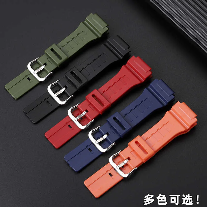 18mm 20mm For Casio MCW-200H AE1500WH AE1400 Bracelet sports resin silicone strap bracelet PU waterproof Watchband accessories