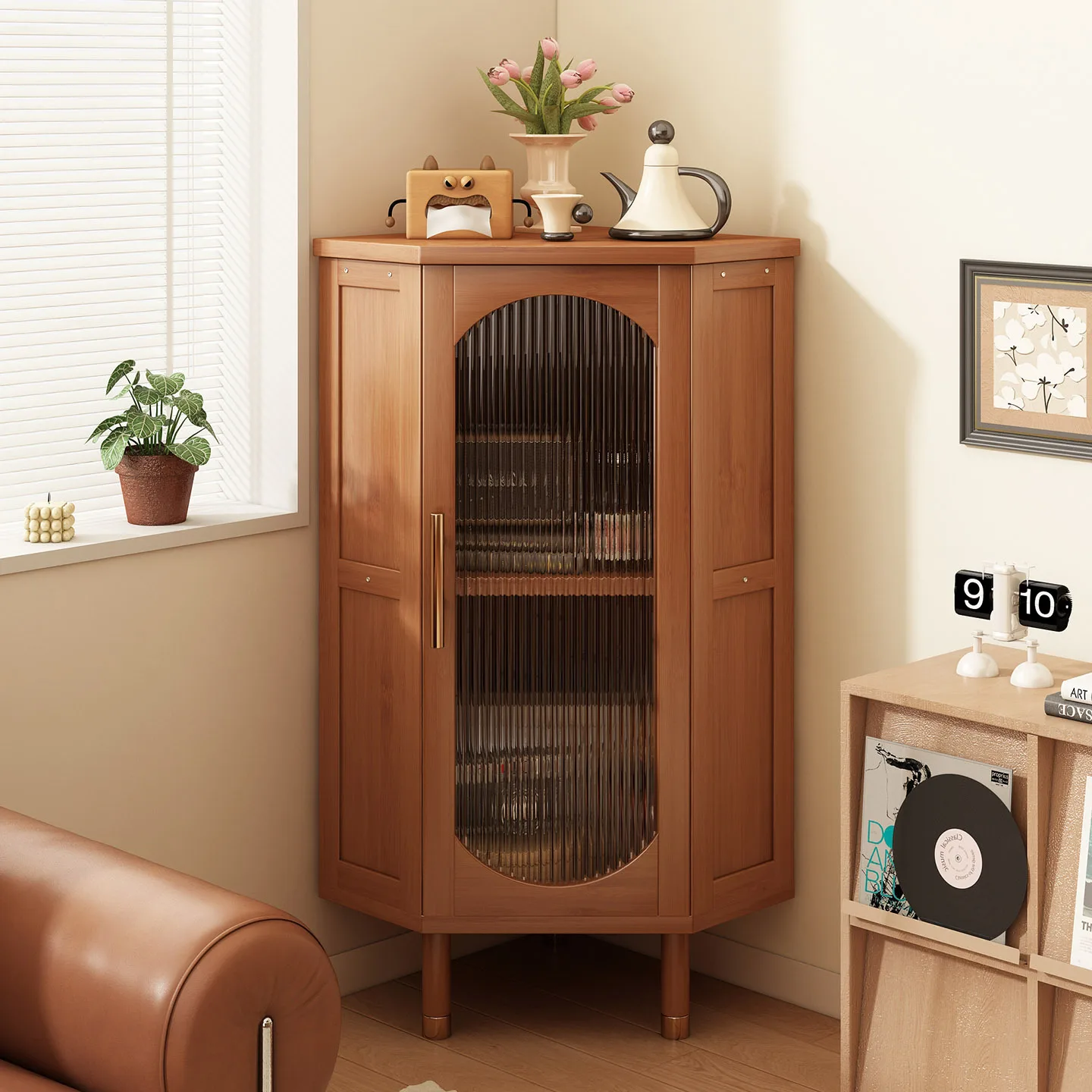 

Corner integrated wall locker household dining side cabinet living room locker side cabinet