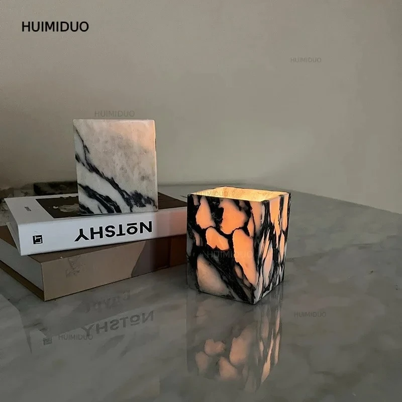 Italian romantic natural jade scented candlestick villa model room porch living room courtyard study atmosphere decoration
