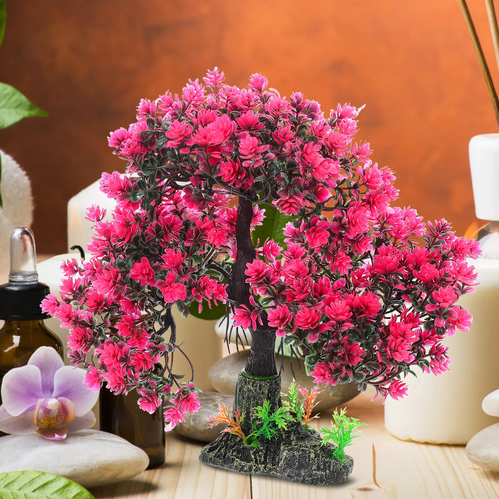 

Fish Tank Decor Aquarium Artificial Tree Ornament Desktop Resin Craft Underwater Landscaping Decoration Fake Plant For Home