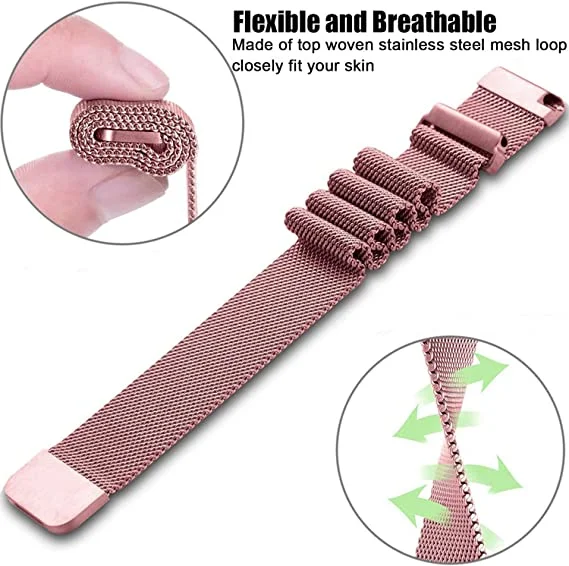 22mm 20mm Milanese Strap for Samsung Watch 4/5/6/5 Pro/Amazfit GTS/GTR Metal Bracelet Wristband Huawei Watch 3/4/GT3/2 Pro Belt