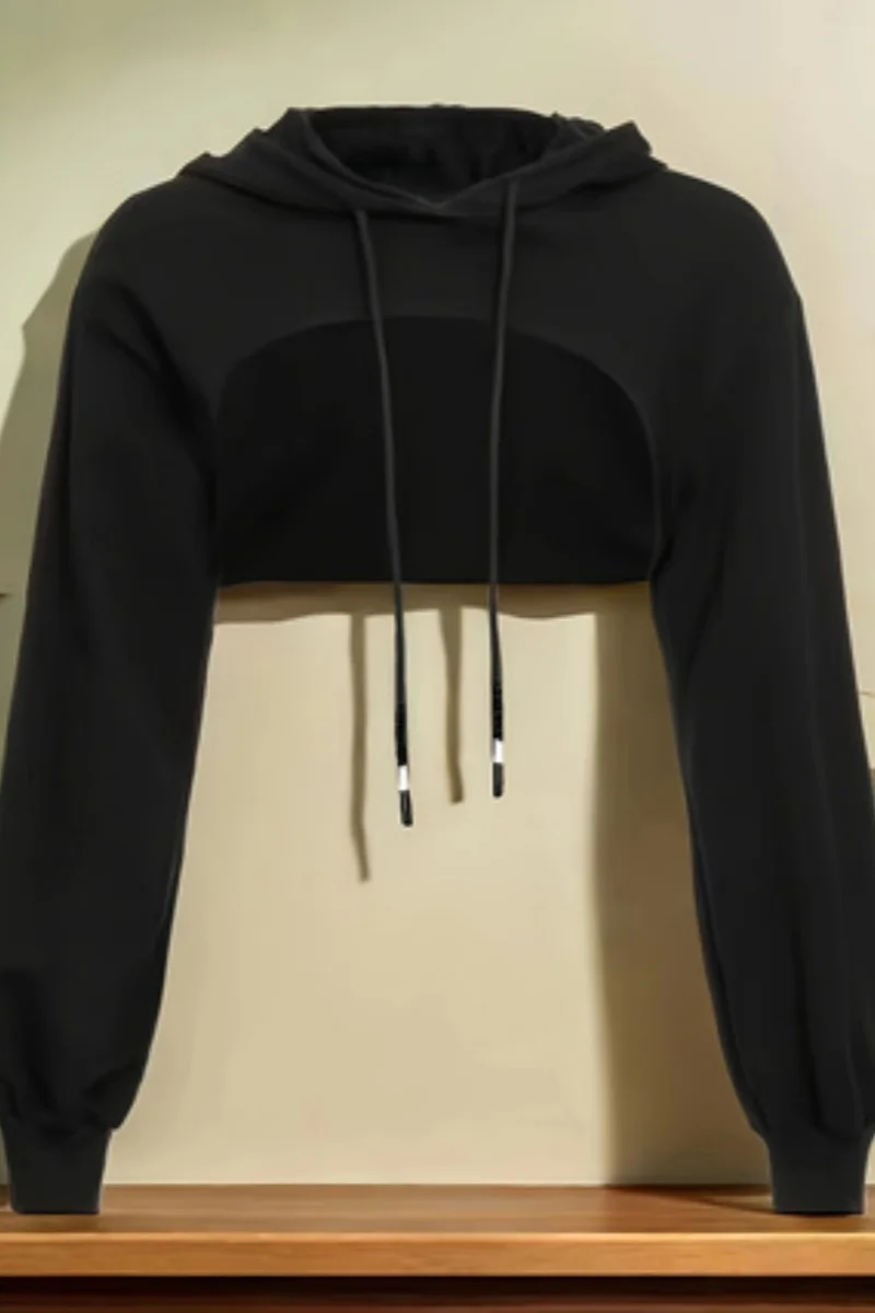 هوديي نسائي عصري بأكمام قصيرة وأكمام طويلة #2