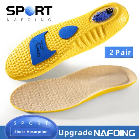 2Pairs Sport Insoles for Shoes Shock Absorption Deodorant Breathable Air Cushion Running Insoles For Feet Man Women Care Pads