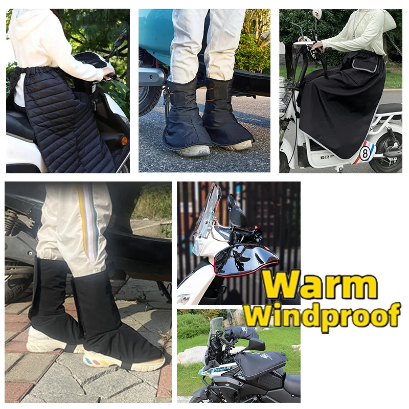 

Чехол для ног скутера, водонепроницаемые перчатки на руль мотоцикла, ветрозащитная защита лодыжки, морозостойкое зимнее оборудование для езды на мотоцикле