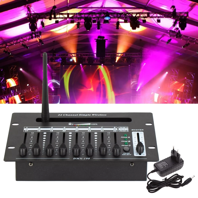 controlador sem fio para iluminacao de palco conector dmx iluminacao de palco dmx dj party par lights pin feminino 24 channel 24g dmx512 01